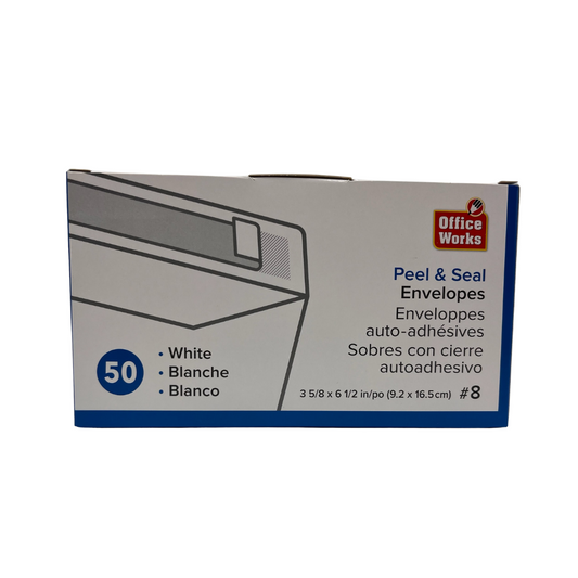 #8 Reg Envelopes 50's #20488 Peel & Seal