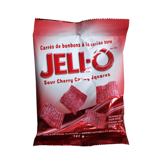 Jell-O Sour Cherry Candy Squares 127 g 12/cs
