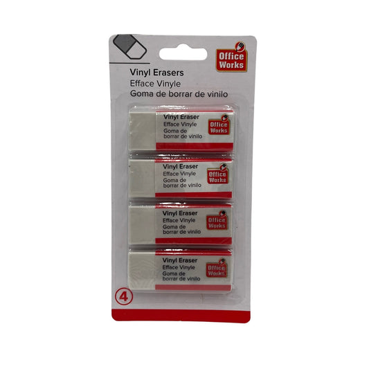 4pc White Eraser #30430