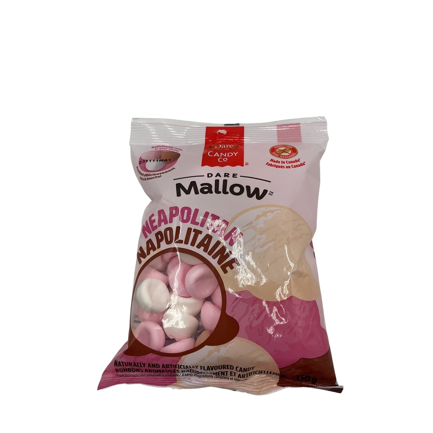 Dare Mallow Neopolitan 150g 7/cs