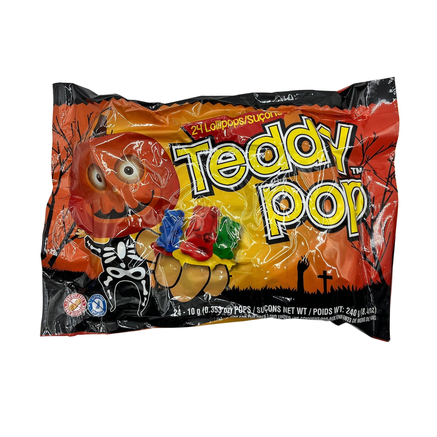 Teddy Pop Lollipops 24ct Bag