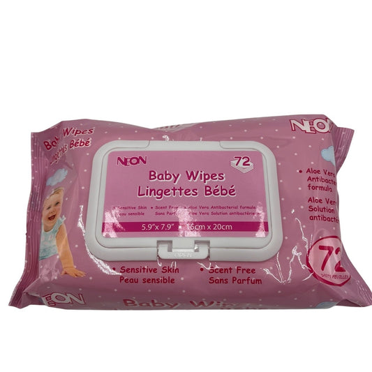 Baby Wipes 72 ct Thick & Fluffy