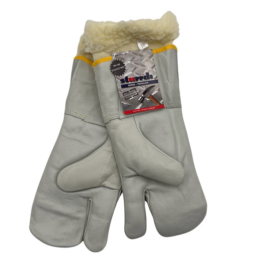 One Finger Leather Mitt w/Removable Lining