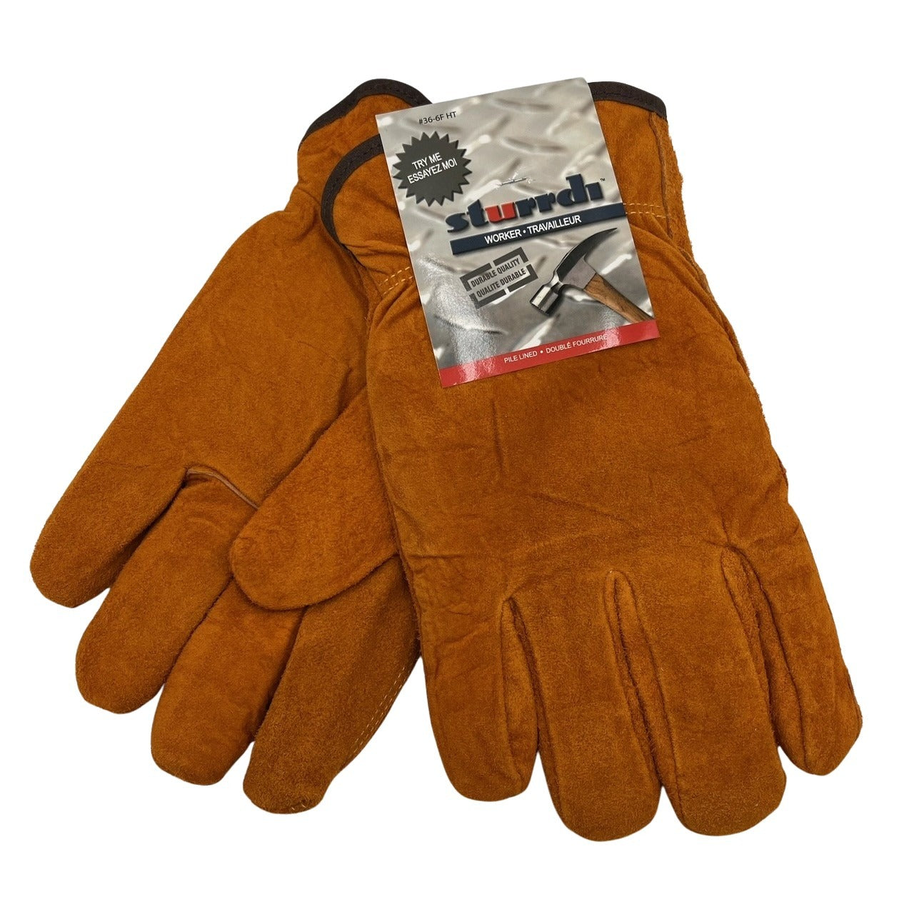 Cow Split Driver Boa Lined Glove