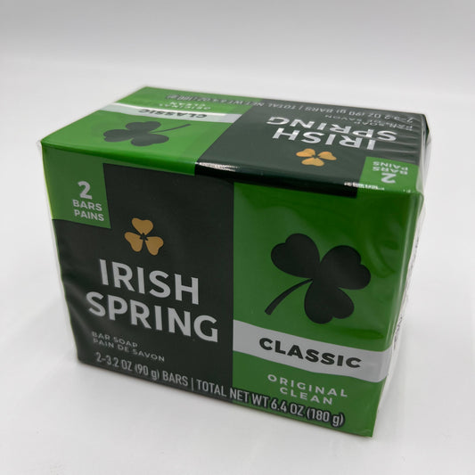 Irish Spring Classic 180g- 2x90g bars per package