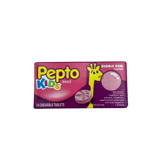 Pepto Kids Bubblegum Chew Tabs 24 ct
