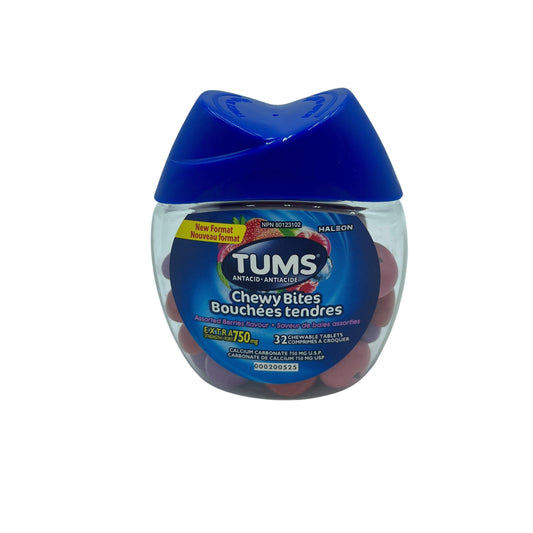 Tums Chewy Bites Berry X-Strength 750mg 32 tablets