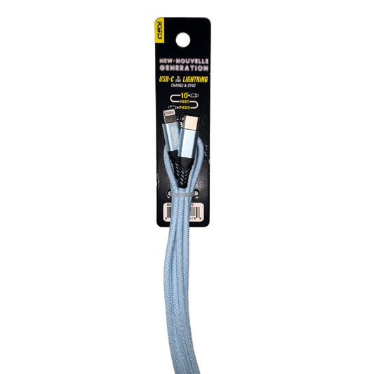 USB-C to Lightning Charge & Sync Cable 10ft
