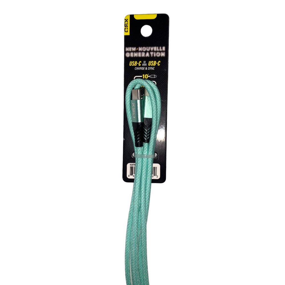 USB-C to USB-C 10ft Charge & Sync Cable