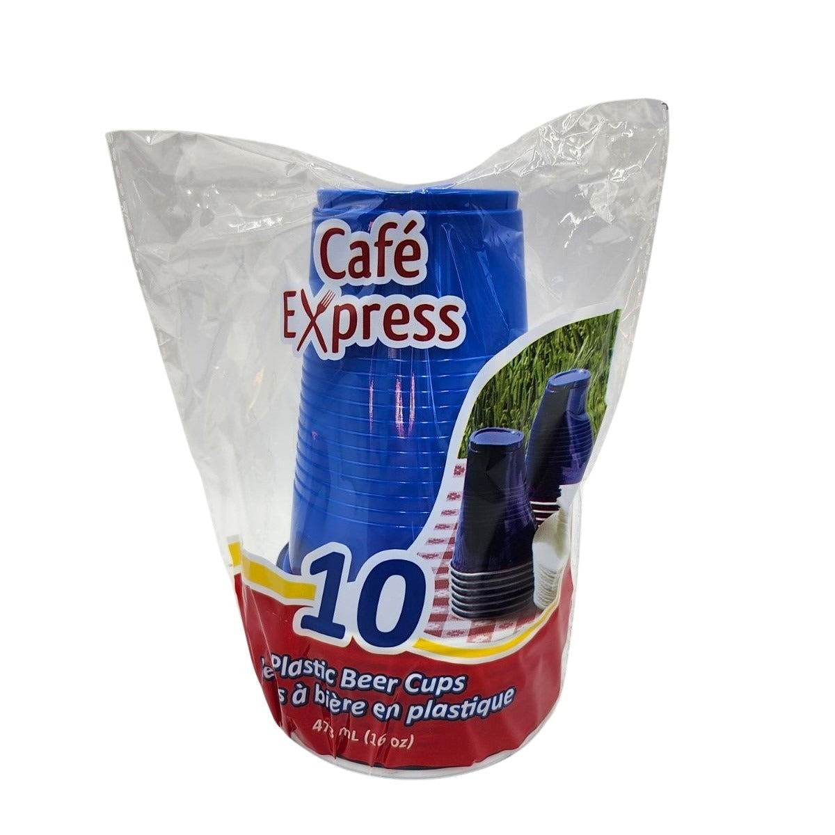 Cafe Express 16oz Blue Plastic Beer Cup 10/sl