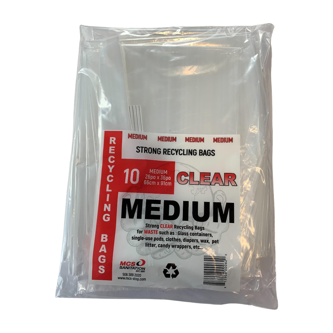 Clear Garbage Bags 10's 26x36 20/cs