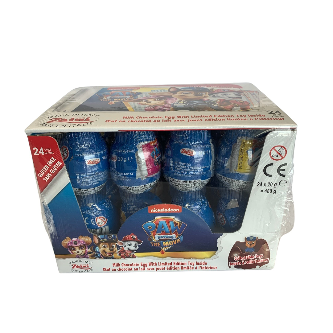 Paw Patrol Chocolate Eggs 24/ box 60545