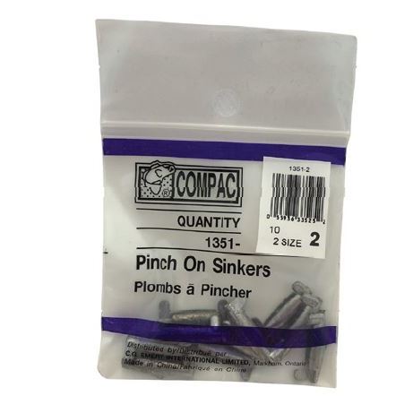 Pinch-On Sinker 10/pk #1351-2