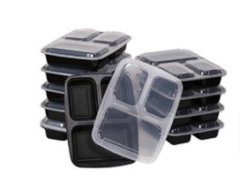 3 Compartment Container/Lid Combo 39oz 150/cs