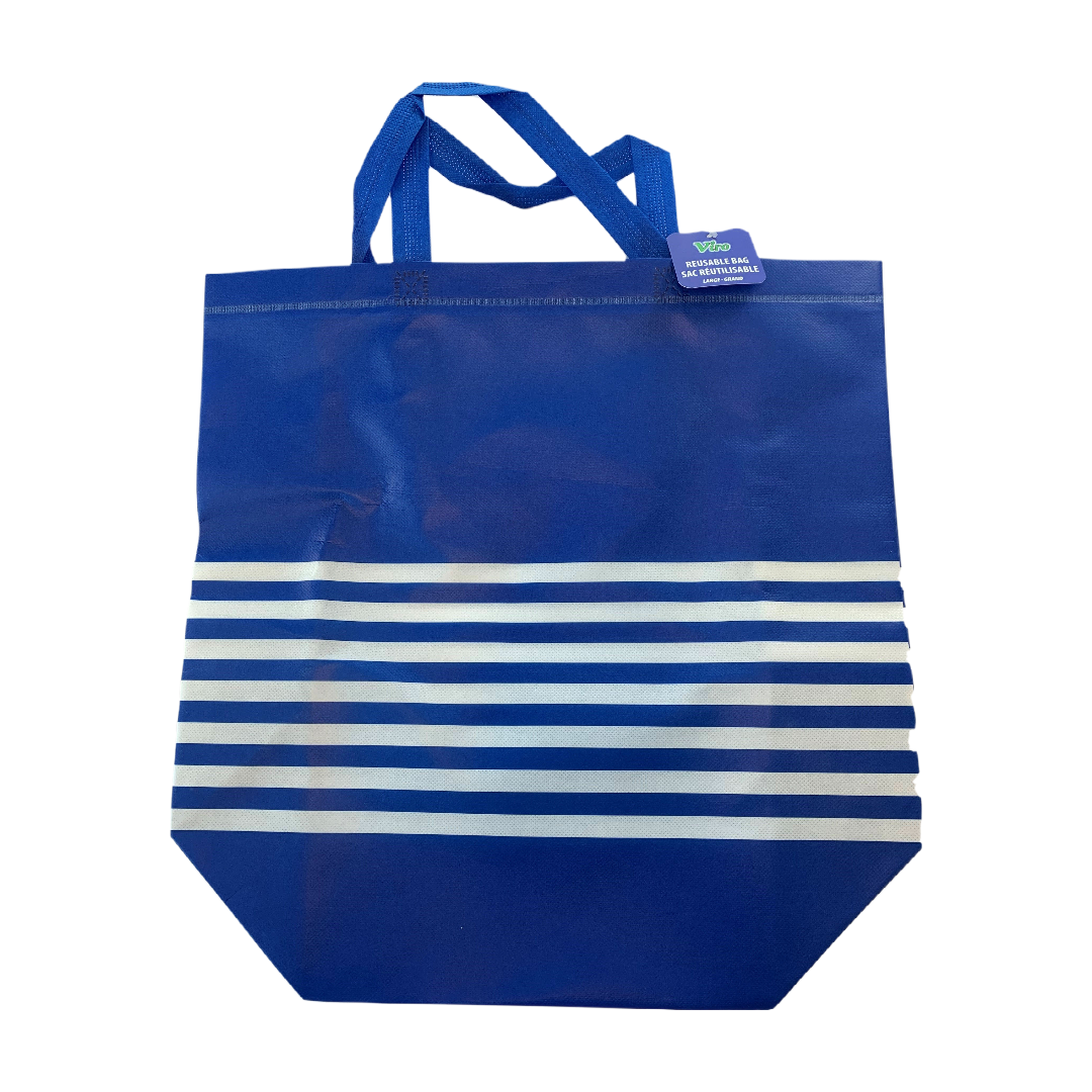 Reusable Bags Lg Blue&White 96/cs 41x15.5x34cm