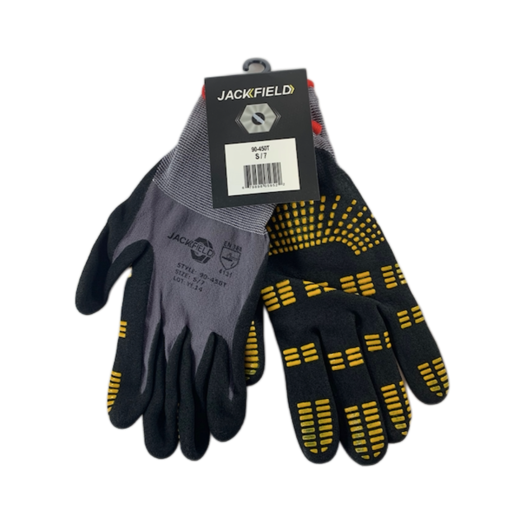 Jackfield 450 Knit Glove Nitrile palm w/dots Small