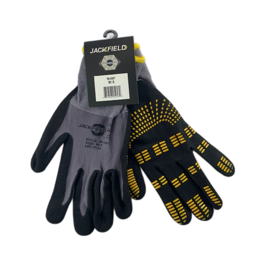 Jackfield 450 Knit Glove Nitrile palm w/dots Med