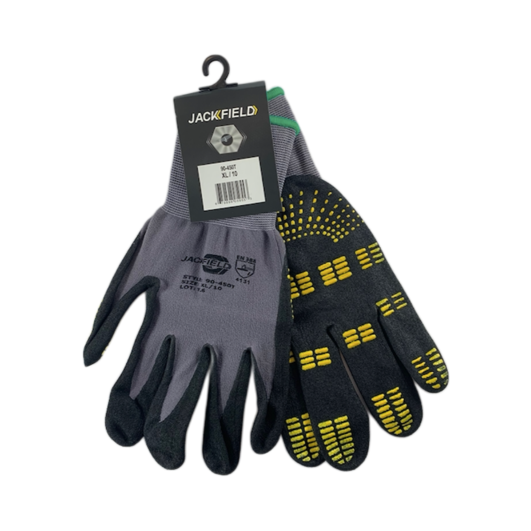 Jackfield 450 Knit Glove Nitrile palm w/dots XL