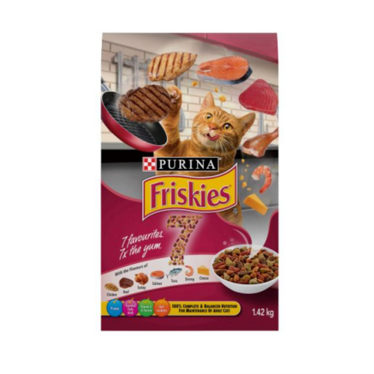 Friskies 7 Dry Cat Food 1.42kg 6 in case
