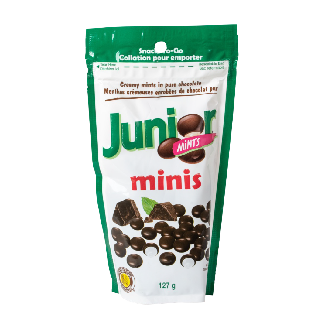 Junior Mints Mini Zip Bag 127g 12/cs