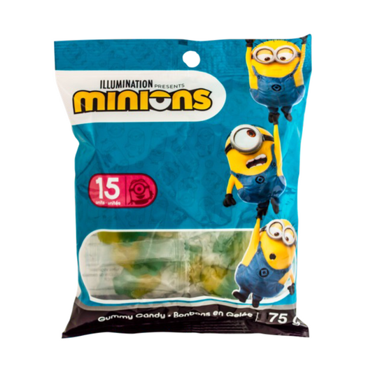Minions Gummies Peg bag 75gm 15ct 24/cs