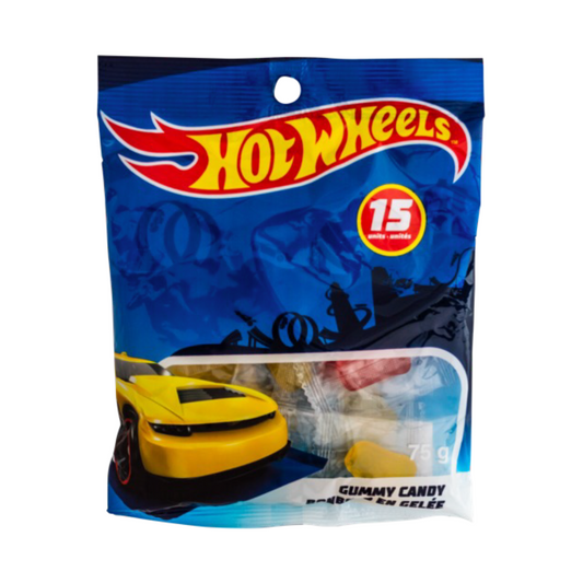 Hot Wheels Gummies peg bag 75g 24/cs