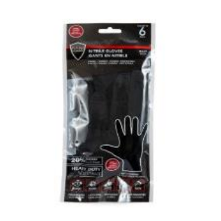 Black Nitrile Gloves Lg 6/pk