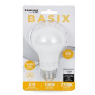 Luminus LED Basix Light Bulb 14W 12/cs