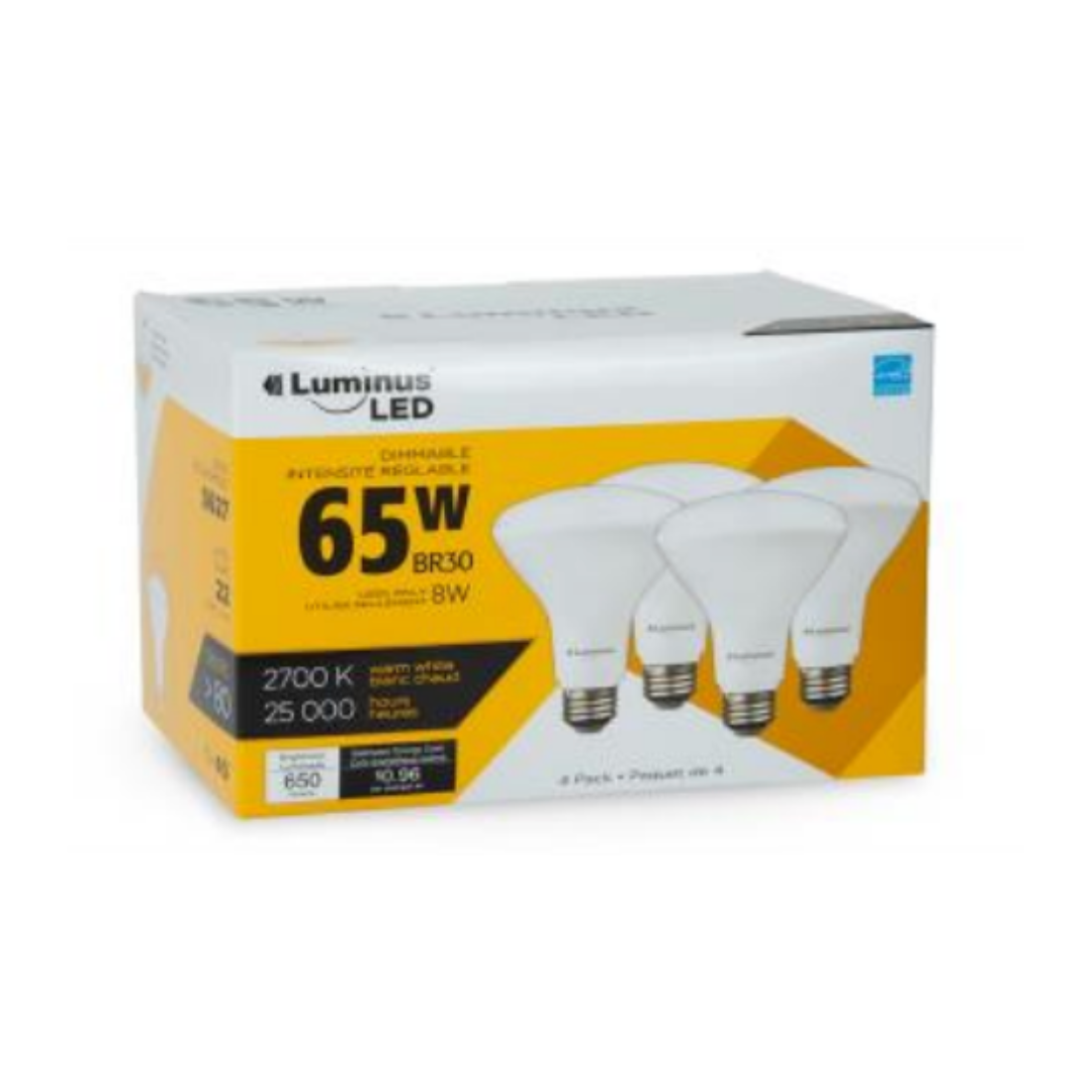 G5 LED 8W Eco Light Bulb 4pk, 4/cs