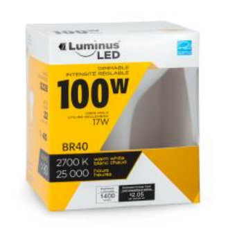G5 LED 17W Light Bulb 1pk, 6/cs