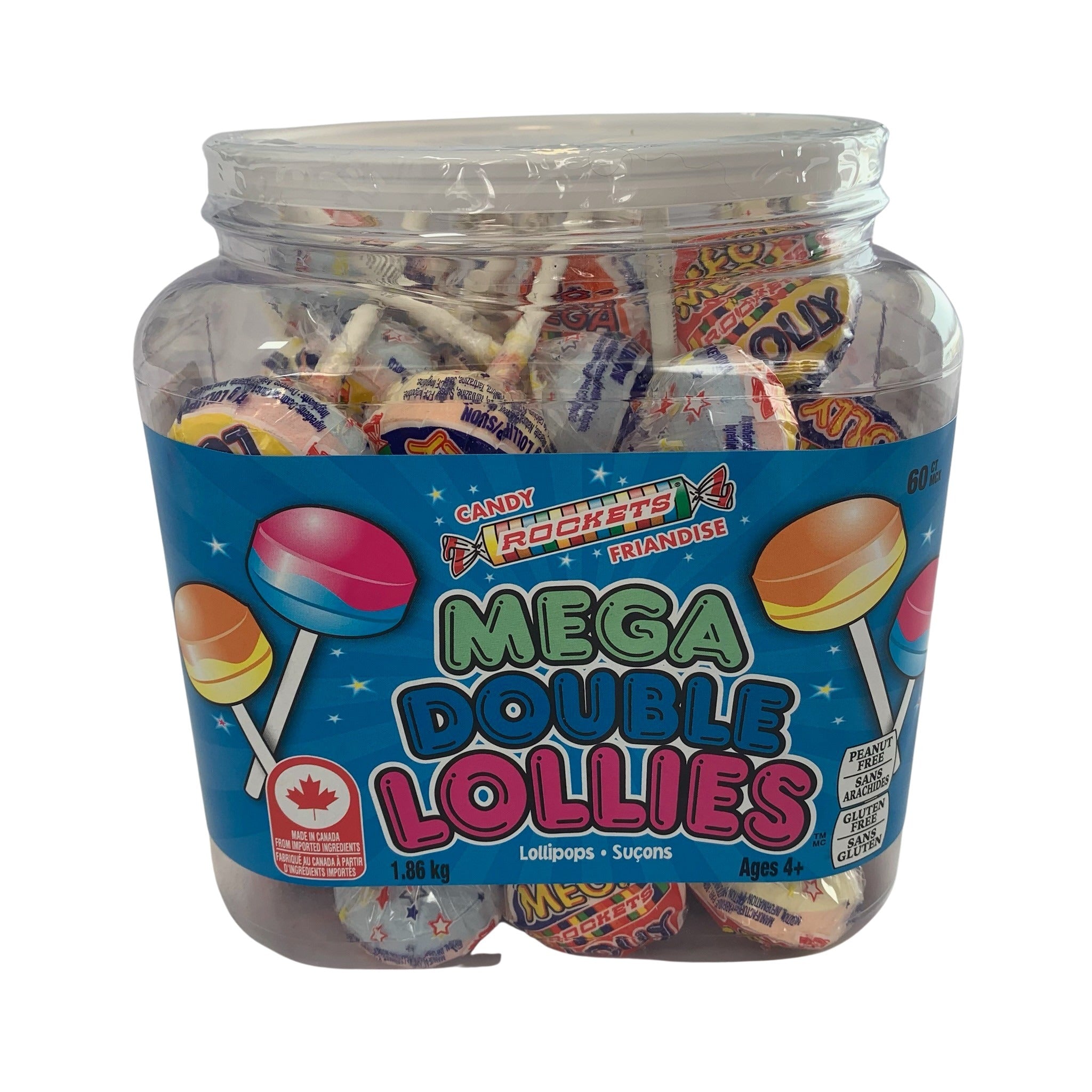 Mega Double Lollies 60/jar 13654 – Aiton Drug Co