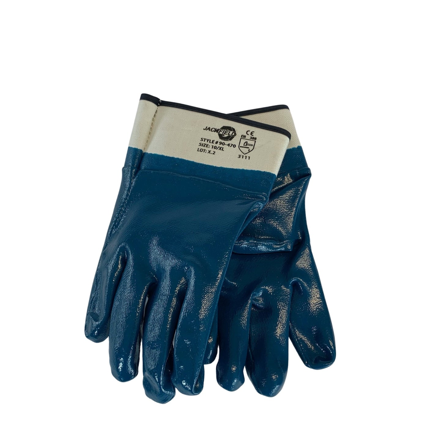 470 PVC Blue Unlined Glove w/Cuff XL