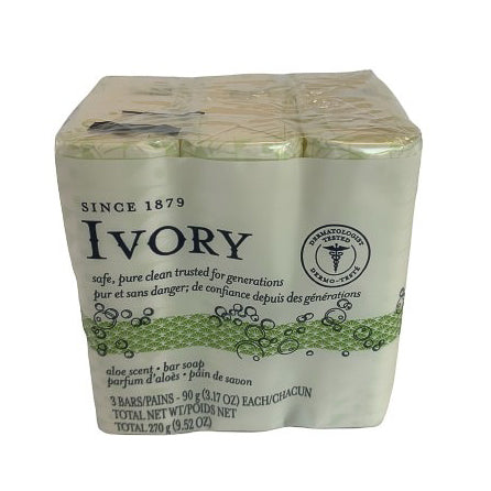 Ivory Soap Aloe Scent 90 gm  3/pk