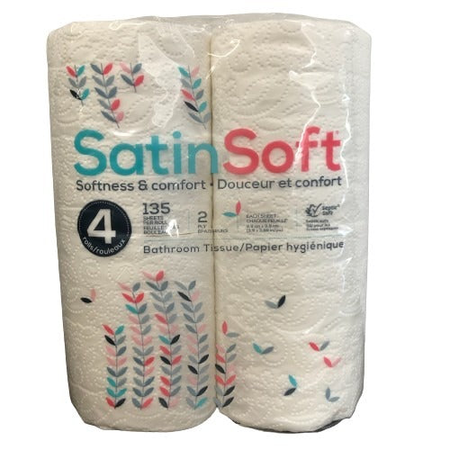 Satin Soft Toilet Tissue1 bundle(6pkgs of 4 rolls)