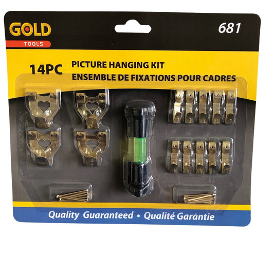 14 pc Picture Hanging Kit w/Level CC681