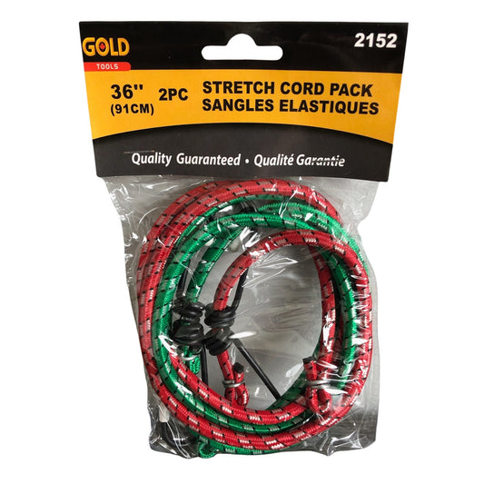 2 pc Stretch Cord 36" LS2152 Gold