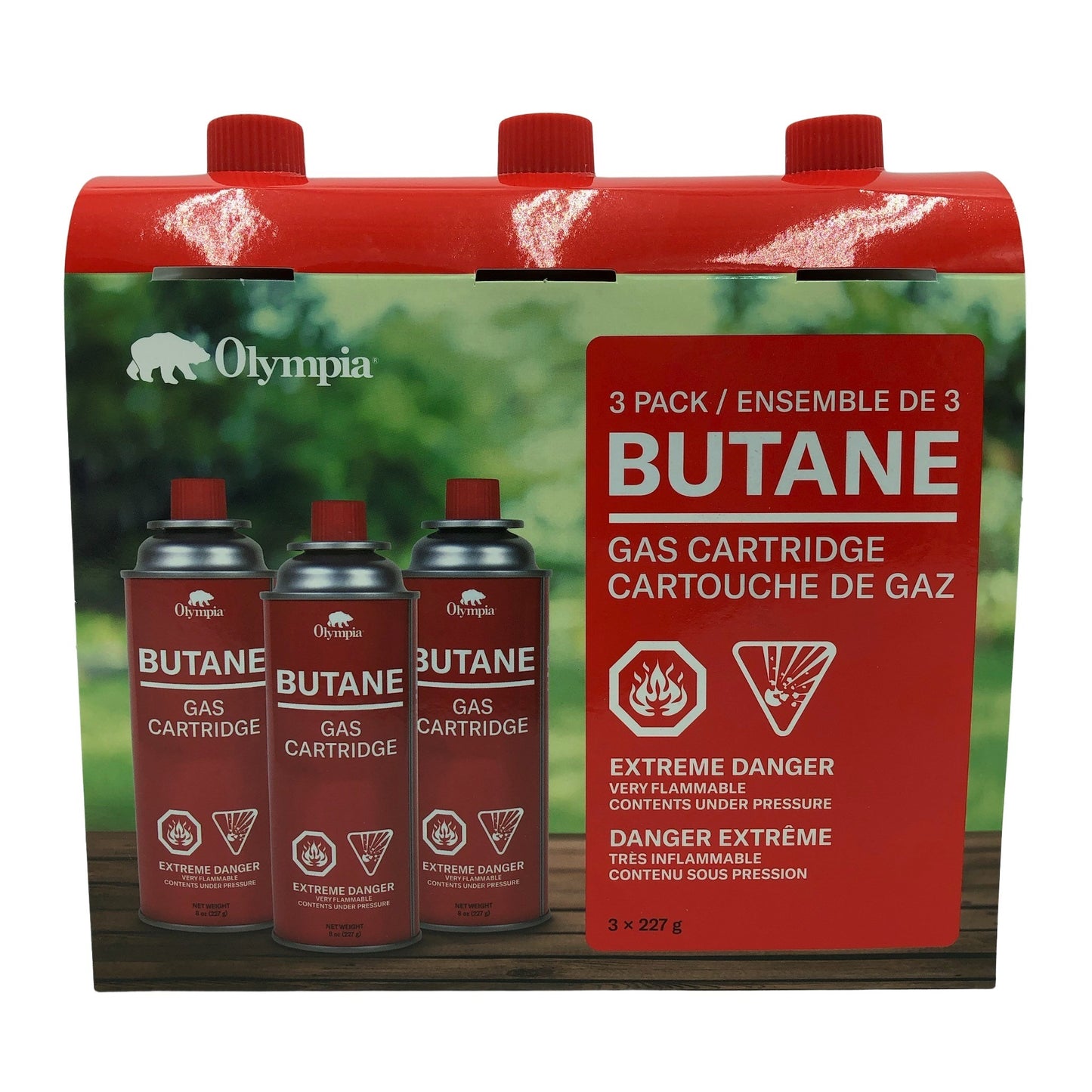 Butane Gas Cartridge  3- 227g cans