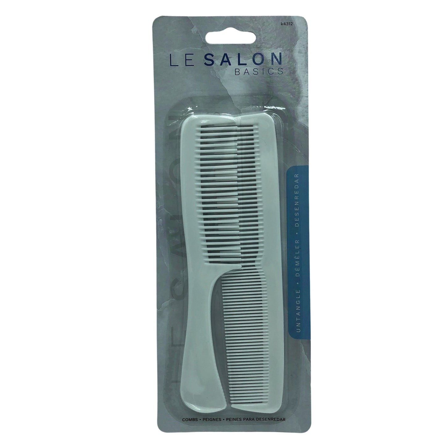 Le Salon White Combs 2 per package  #K4312