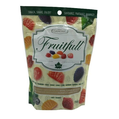 Ganong Fruitfull 214 gm bag 12/cs