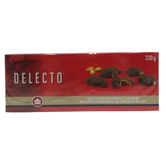 Delecto Milk Chocolate Peanut Clusters 230g 24/cs