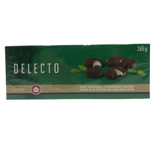 Delecto Dark Chocolate Peppermint Creams 265g 24/c