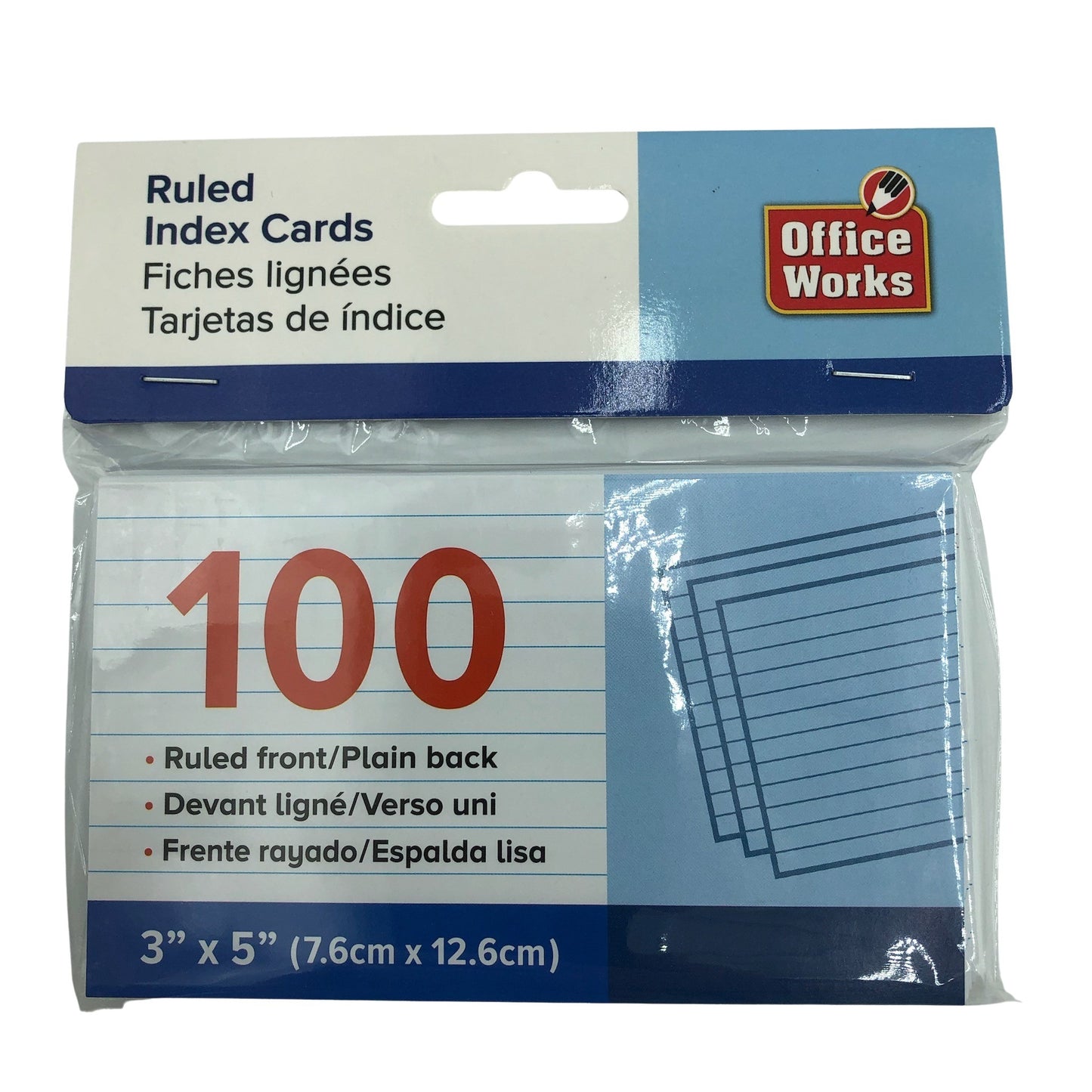 3"x5" Index Cards 100's  Ruled 30397 Office Works