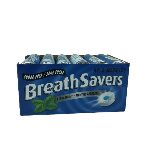 Breath Savers PepperMint 22g rolls 18/bx