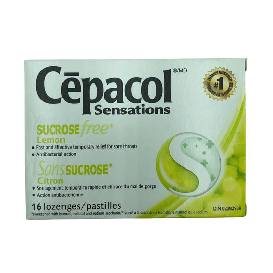 Cepacol Sucrose Free Lemon 16s