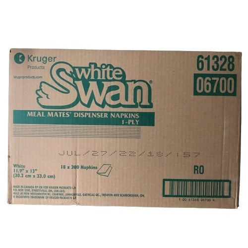 White Swan Dispenser Napkin Mealmate 1Ply 18x300