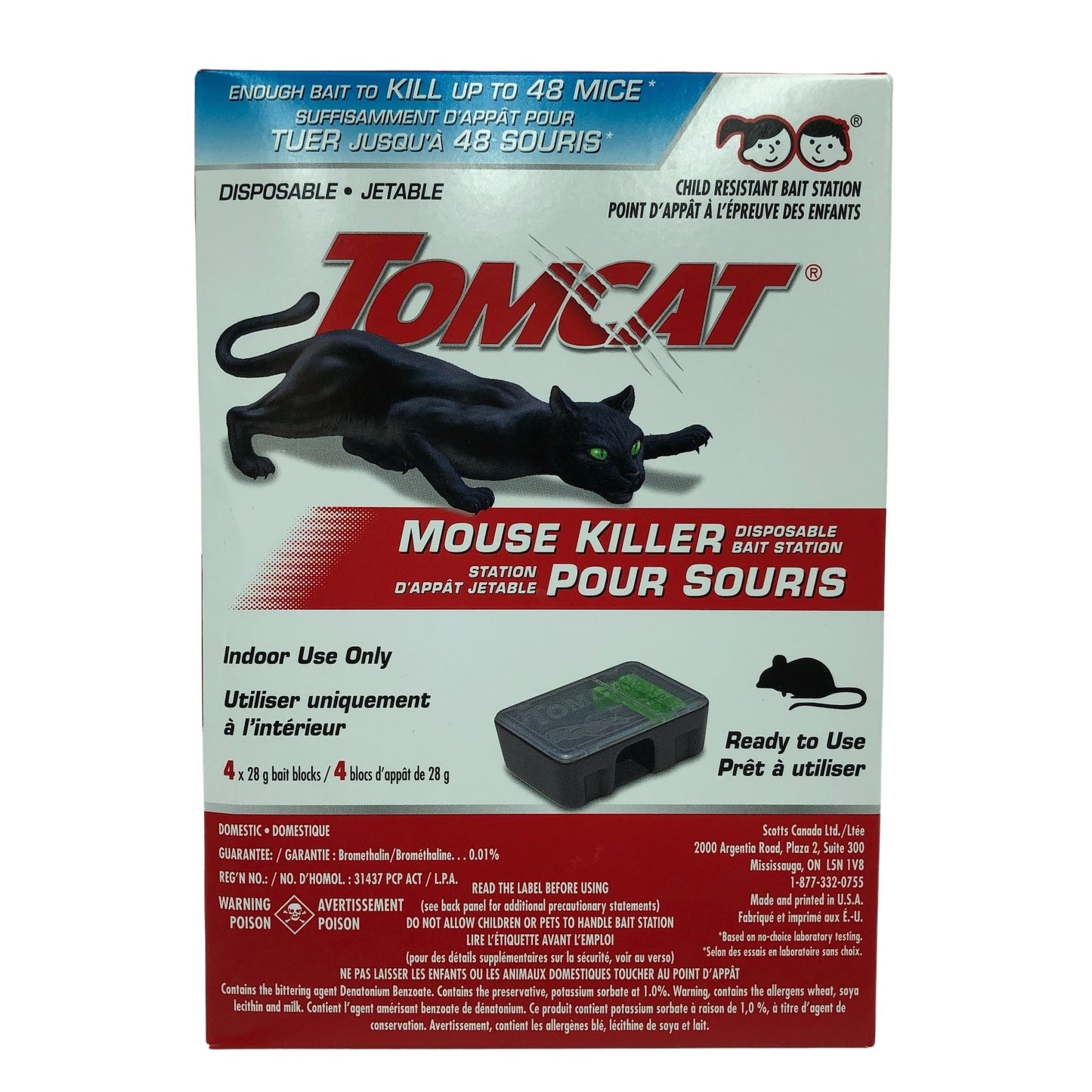 Tomcat Mouse Killer Disposable Bait Station 4-Pack