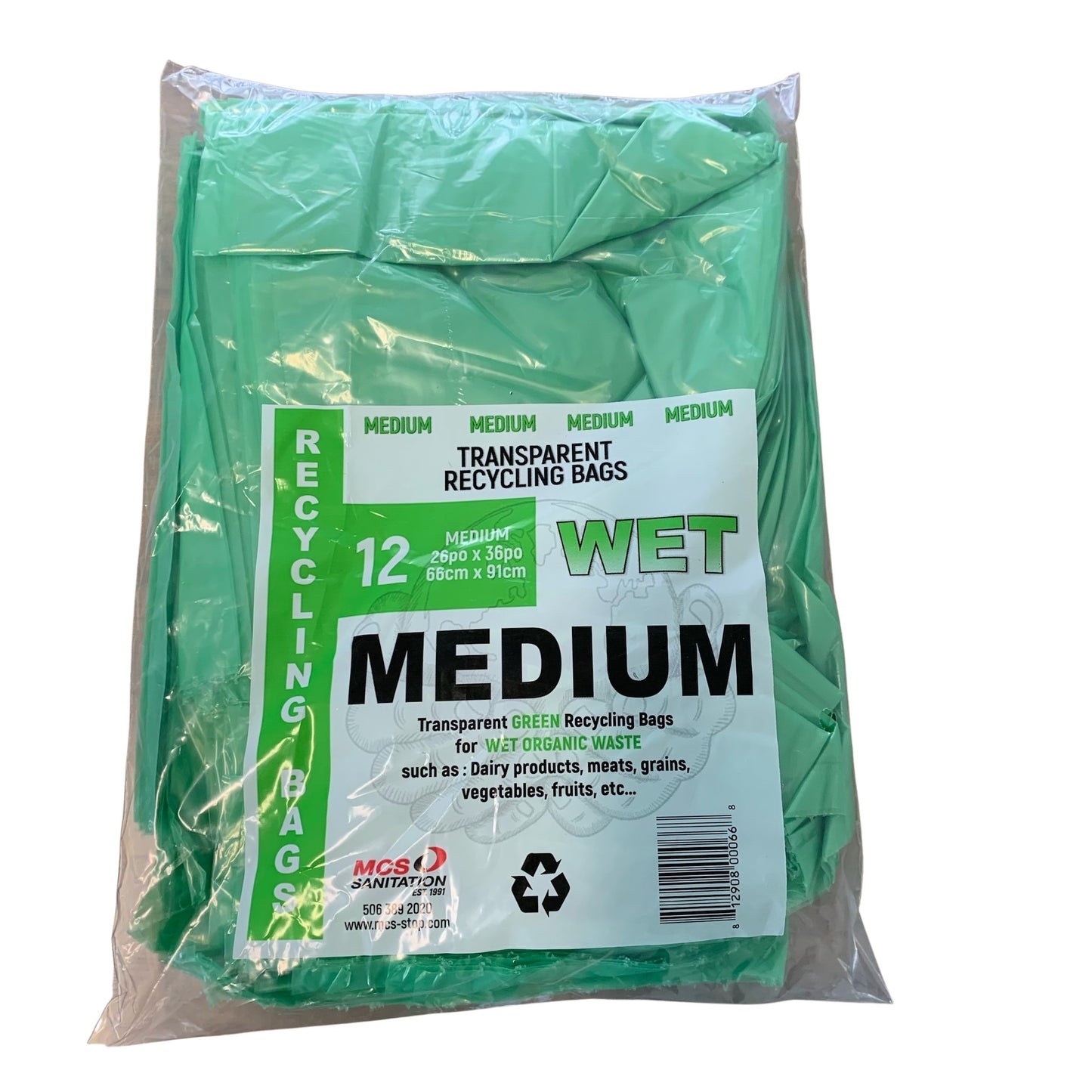 Green Garbage Bag 26x36 Medium