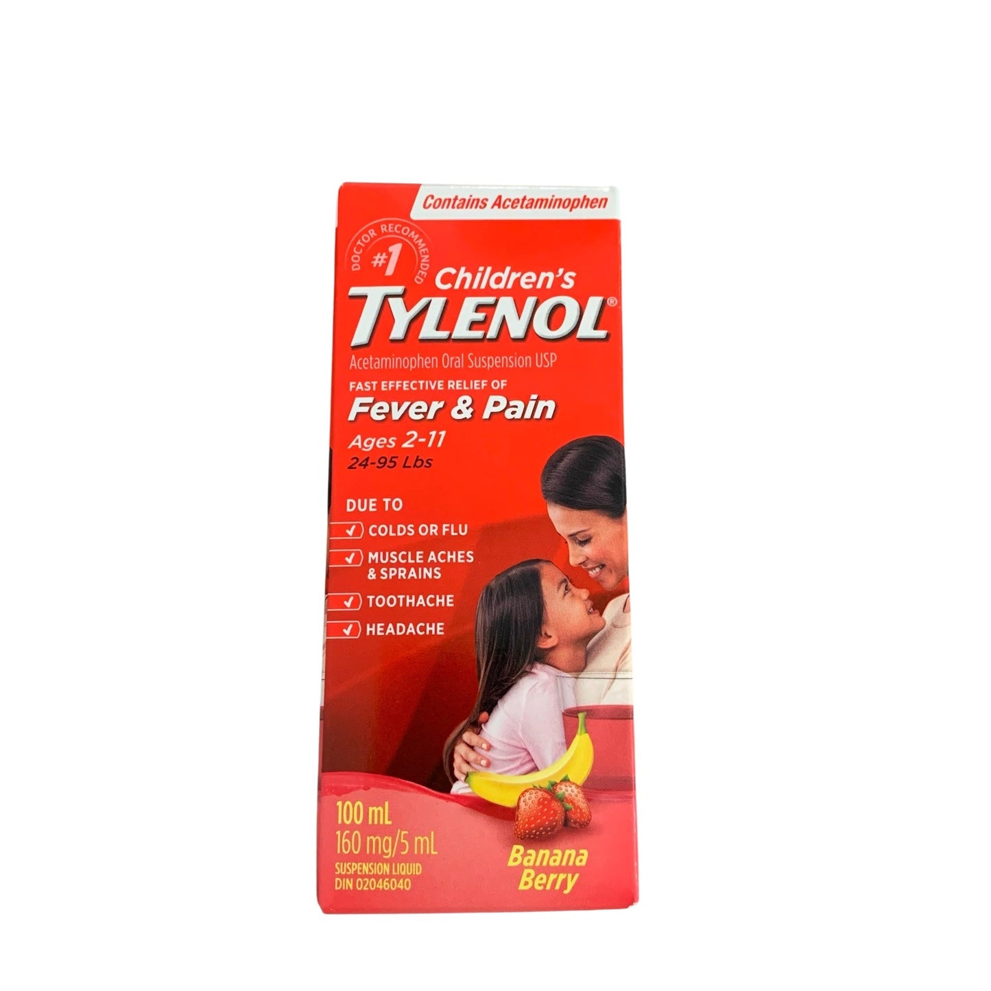 Tylenol Suspension Banana Berry100ml  ages 2-11