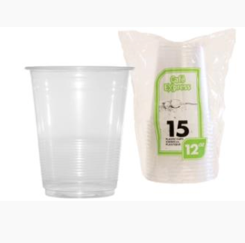 Cafe Express 12oz Plastic Cups 15/sl 36/cs