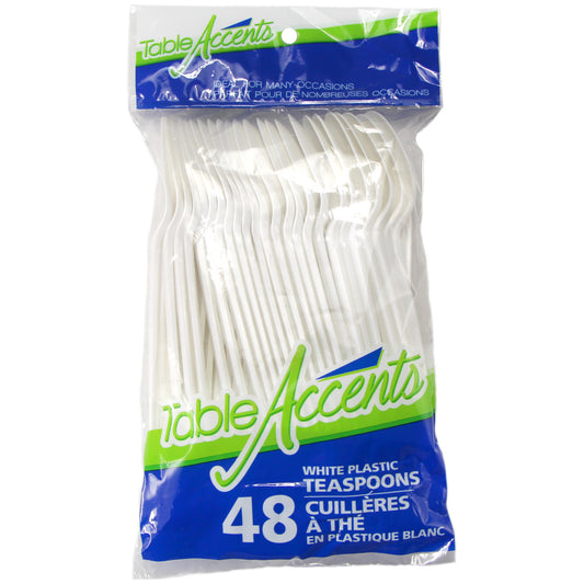 Cutlery Plastic Teaspoon - 48/pack